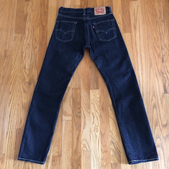 Levi’s 513 Dark Wash Slim Straight Leg Denim Jeans - Picture 5 of 15